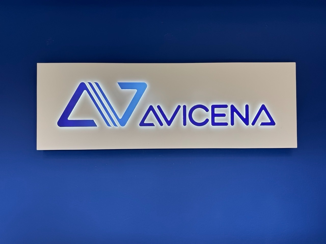 图 1|Avicena 前台 LOGO —— 作者实地探访拍摄