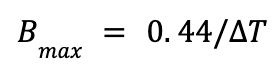 图 8|最大数据率公式:B(max) = 0.44 ΔT